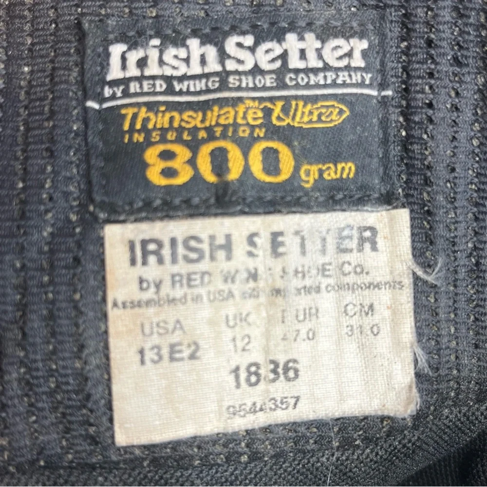 Red Wing Boots Irish Setter Mens 13 Hunting Waterproof READ Description Gorerex - Picture 4 of 16